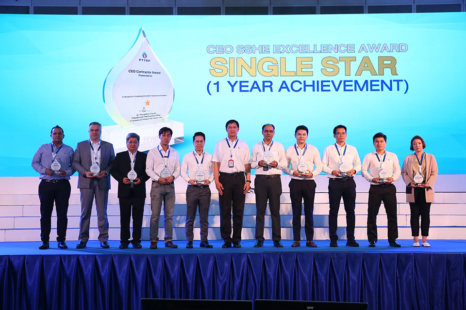 TNDT was awarded “CEO Contractor Award for SSHE Excellence 2018” from PTTEP.
