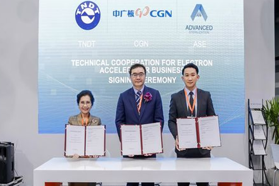 TNDT signed a technical cooperation agreement and placed Electron Beam accelerator order with CGN Dasheng for the development of ASE sterilization plant.