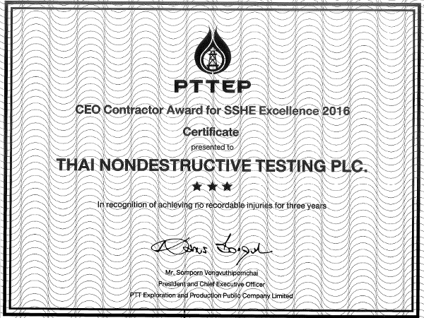 CEO Contractor Award for SSHE Excellence