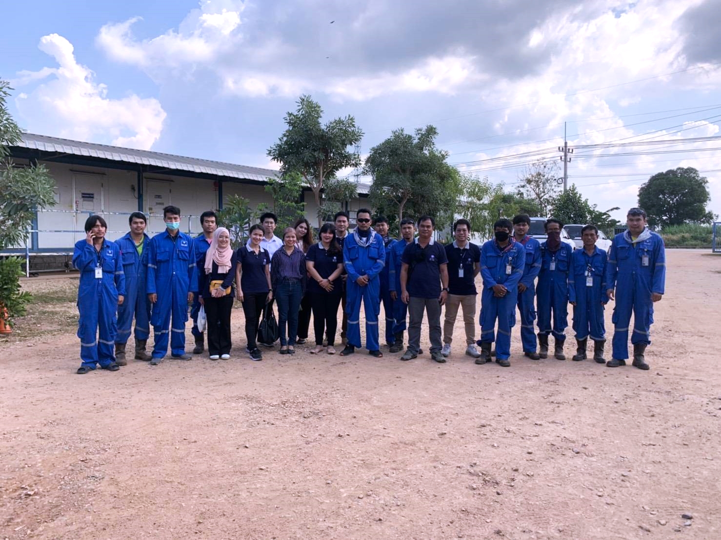 The management visited the site, Lan Krabue, Kamphaeng Phet Province.